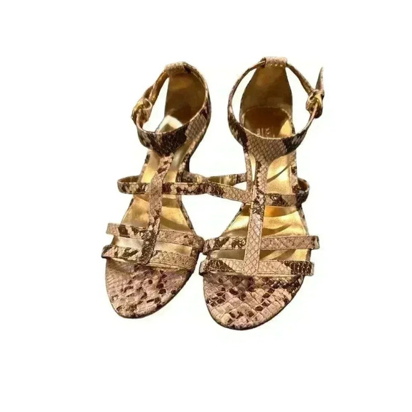 - Coach Python and Gold Heels.  Some wear on bottom.  Size 6B, Pre-Owned - Picture 1 of 4